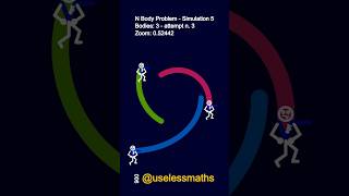 Can you solve the nbody problemSimulation n5 chaos 3bodyproblem simulation p5js physics [upl. by Nyral]