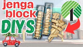 EASIEST Christmas DIY Decor Using Dollar Tree JENGA Blocks [upl. by Sapienza]