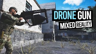 Drone Gun in Mixed Reality BlueRoom [upl. by Eseerehc156]