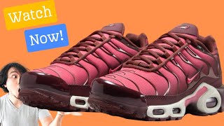 Quick Details Nike Air Max Plus WMNS Burgundy Crush  Aster Pink [upl. by Atterahs369]