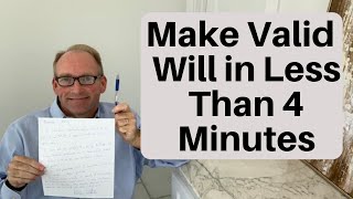 How To Make a Valid Will In Less Than Four Minutes [upl. by Lorrayne15]