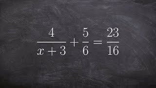 Learn to solve an equation with rational expressions [upl. by Eedyaj999]