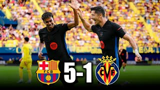 GOLEADA del BARCELONA vs VILLARREAL 51 ¡IMPARABLES  LA LIGA 2024 [upl. by Omura]