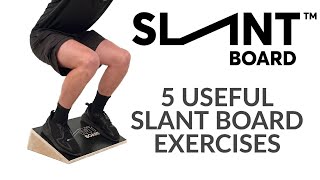 5 USEFUL SLANT BOARD EXERCISES  KNEE amp ANKLE REHAB STRENGTH AND CONDITIONING [upl. by Mccowyn]