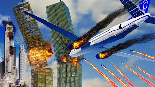 Realistic Plane Shootdown Crashes w Ragdolls 😱 Teardown [upl. by Col]