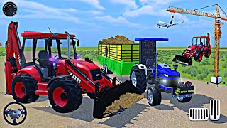 Driver JCB And Big Loding Trolley Bori In Tracto rGameplay 😈 jcb Tractorindiancarsimulator3d [upl. by Sillihp]