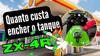 Ninja ZX4R Quanto custa abastecer ela [upl. by Yrollam]