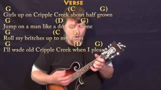 Cripple Creek  Mandolin Cover Lesson in G with ChordsLyrics [upl. by Thielen]