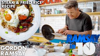 Gordon Ramsay Cooks up Steak Fried rice and Fried Eggs in Under 10 Minutes [upl. by Grace]