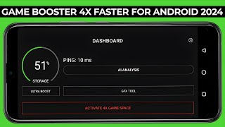 How To Use Game Booster 4x Faster For Android 2024 [upl. by Aihsrop717]