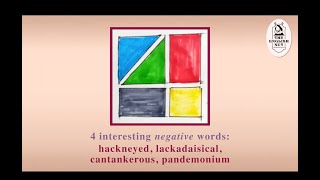 4 interesting negative words hackneyed lackadaisical cantankerous pandemonium [upl. by Tena228]