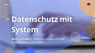 Datenschutz mit System Datenschutzdokumentation individuell und einfach [upl. by Lester]