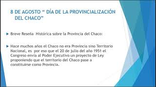 Provincialización del Chaco [upl. by Eiramesor]