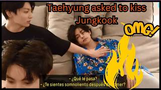 Taehyung asked to kiss Jungkook right on the live stream [upl. by Cai]