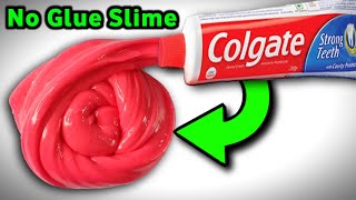 NO GLUE COLGATE WATER SLIME💦👅🎧 How to make Slime with Colgate Toothpaste without Glue [upl. by Aissac842]