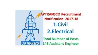 Aptransco notification 2017146 AE recruitment [upl. by Elayne]