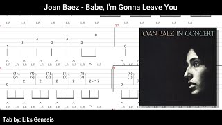 Joan Baez  Babe Im Gonna Leave You  guitar accompaniment tab [upl. by Ng]