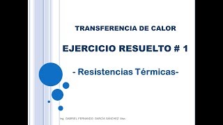 Ejercicio 1 Resistencias Térmicas  Transferencia de calor [upl. by Halland]