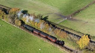 Welshpool amp Llanfair Light Railway  Autumn Time  Drone Video [upl. by Naomi953]