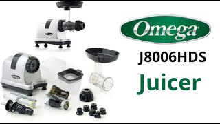 Omega J8006HDS Juicer Reviews  Omega J8006HDS Slow Masticating Juicer [upl. by Adlesirc]