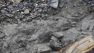 Floating rocks in powerful flash flood captured in camera [upl. by Merat867]