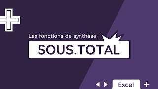 La fonction SOUSTOTAL  Tuto Excel [upl. by Laureen181]