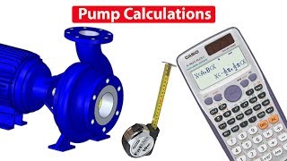 Pump CALCULATIONS Flow rate RPM Pressure Power Diameter [upl. by Lerraf115]