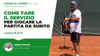 Come Fare il Servizio a Tennis  Lezione 5 di 12 [upl. by Hakeem30]