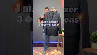 BLACK BLAZER OUTFITS COMBINATIONS shorts viral trending [upl. by Brodench]