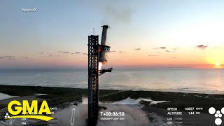 SpaceX successfully lands booster rocket back at launch site [upl. by Gabrielle]