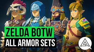 Zelda Breath of the Wild  All Armor Sets amp Where to Get Them [upl. by Hillell877]