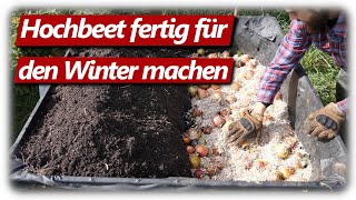 Hochbeet winterfest Knoblauch erfolgreich stecken im Oktober [upl. by Aicilat]