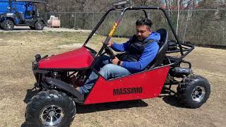 MOST AFFORDABLE ADULT SIZE GO KART  2022 GKM200 MASSIMO [upl. by Yelyk527]