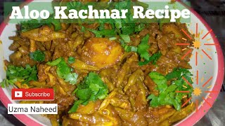 Aloo kachnar Recipe  Kachnar ki sabzi  Uzma Naheed [upl. by Lenoel]