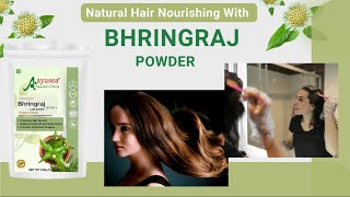 Ayusea Bhringraj powder  king of hair for hair growth and nourishment [upl. by Dnumyar356]