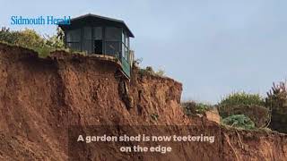 Sidmouth cliff collapsing in to the sea [upl. by Dorella]