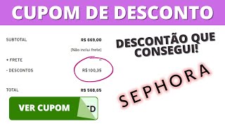 CUPOM DE DESCONTO SEPHORA cupons promoção OFERTAS PERFUMES MAQUIAGENS E MUITO MAIS Como conseguir [upl. by Sidney693]