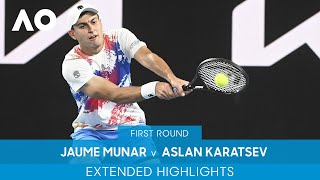 Jaume Munar v Aslan Karatsev Extended Highlights 1R  Australian Open 2022 [upl. by Ahseila]