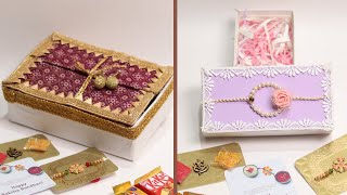 3 Beautiful Rakhi Gift Hamper Making Ideas  DIY Rakhi Gift Hamper For Brother  DIY Rakhi Gift Box [upl. by Rhea]