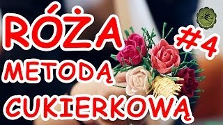 Kwiatki z bibuły 4  róża metodą cukierkową [upl. by Atinrahc]