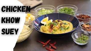 Burmese Chicken Khowsuey  Chicken Khaowsuey  khao suey recipe  Burmese food [upl. by Subir]