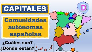 🌎 CAPITALES de las COMUNIDADES AUTÓNOMAS de ESPAÑA ¿Cuáles son ¿Dónde están  TEST de GEOGRAFÍA [upl. by Leirza893]