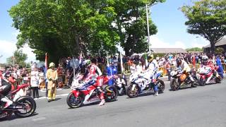 Start line of Senior Race Isle on Man TT 2013 [upl. by Elfie883]