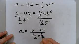 Rearranging SUVAT equations 3 [upl. by Akeme432]