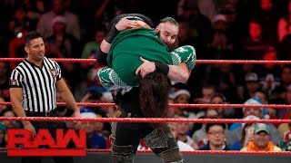 Braun Strowman vs The Miztourage  Secret Santa Match Raw Dec 25 2017 [upl. by Ringler143]