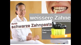 Zahnärztin testet SCHWARZE Zahnpasta für WEISSERE ZÄHNE LIVETEST Top oder Flop [upl. by Anert524]