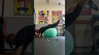 Reverse Hyperextensions on Stability Ball stabilityball lowbackexercises strengthtraining [upl. by Roberto]