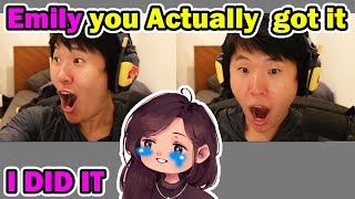 Toast and Emily Wang Reaction when Emily Actually Hit Big [upl. by Milas672]