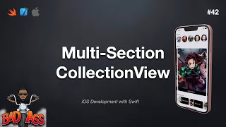 iOS Dev 42 Multiple Section CollectionView with Compositional Layout  Swift 5 XCode 13 [upl. by Nylinnej]