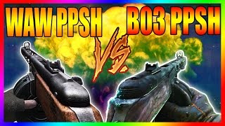 WAW PPSH vs BO3 PPSH on Round 50  Call of Duty Zombies [upl. by Karee]